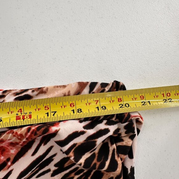 Melissa Paige Woman's Leopard Print Maxi Skirt 2X Polyester Spandex Blend - Picture 5 of 7